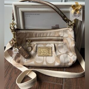COACH POPPY. Signature Lurex Groovy Shoulder/Swing Bag